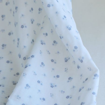 copy of Clémence - Double gaze de coton BIO blanc motif fleuri rose copy of Clémence - Double gaze de coton BIO blanc motif fleuri rose
