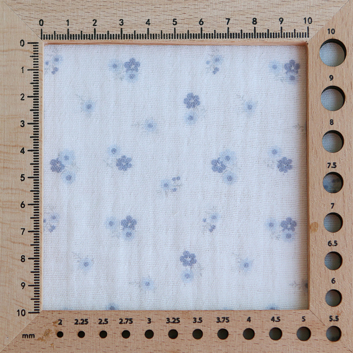 copy of Clémence - Double gaze de coton BIO blanc motif fleuri rose