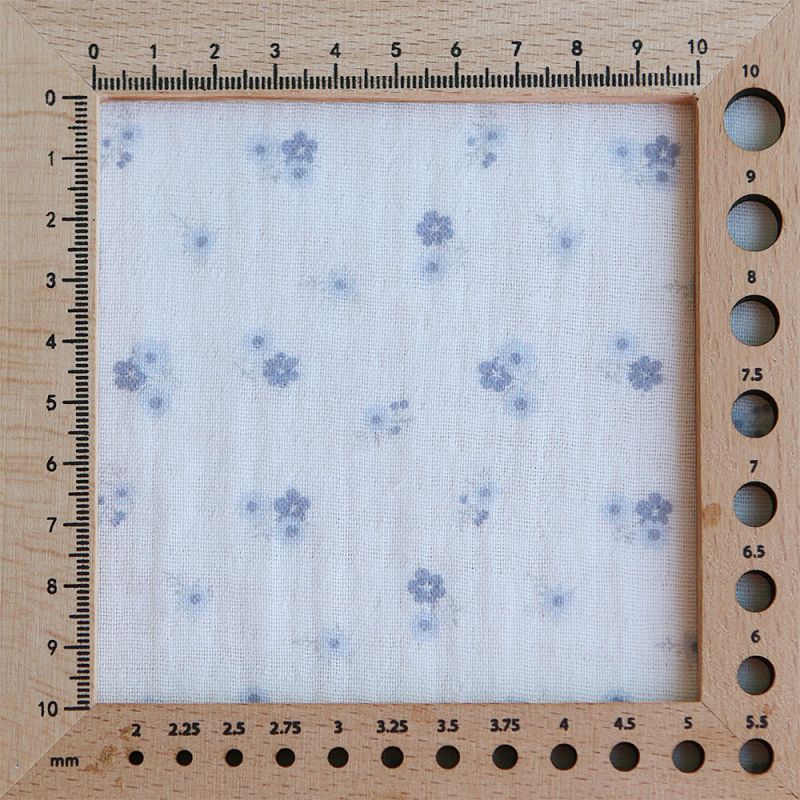 copy of Clémence - Double gaze de coton BIO blanc motif fleuri rose
