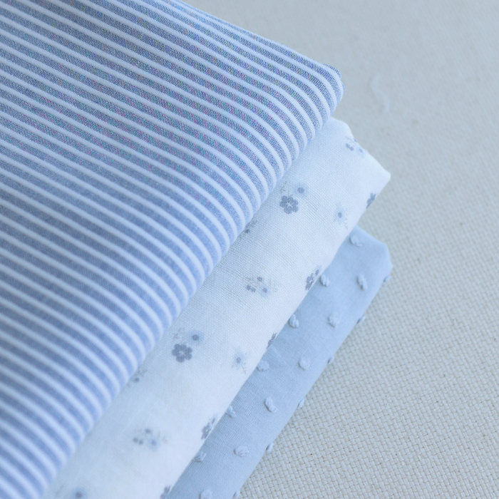 copy of Clémence - Double gaze de coton BIO blanc motif fleuri rose