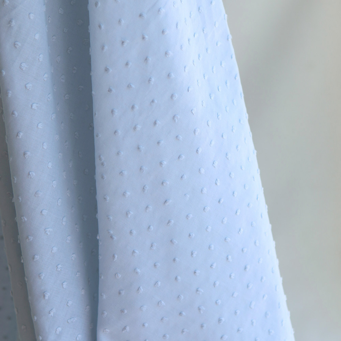 Plumetis de coton coloris gris perle