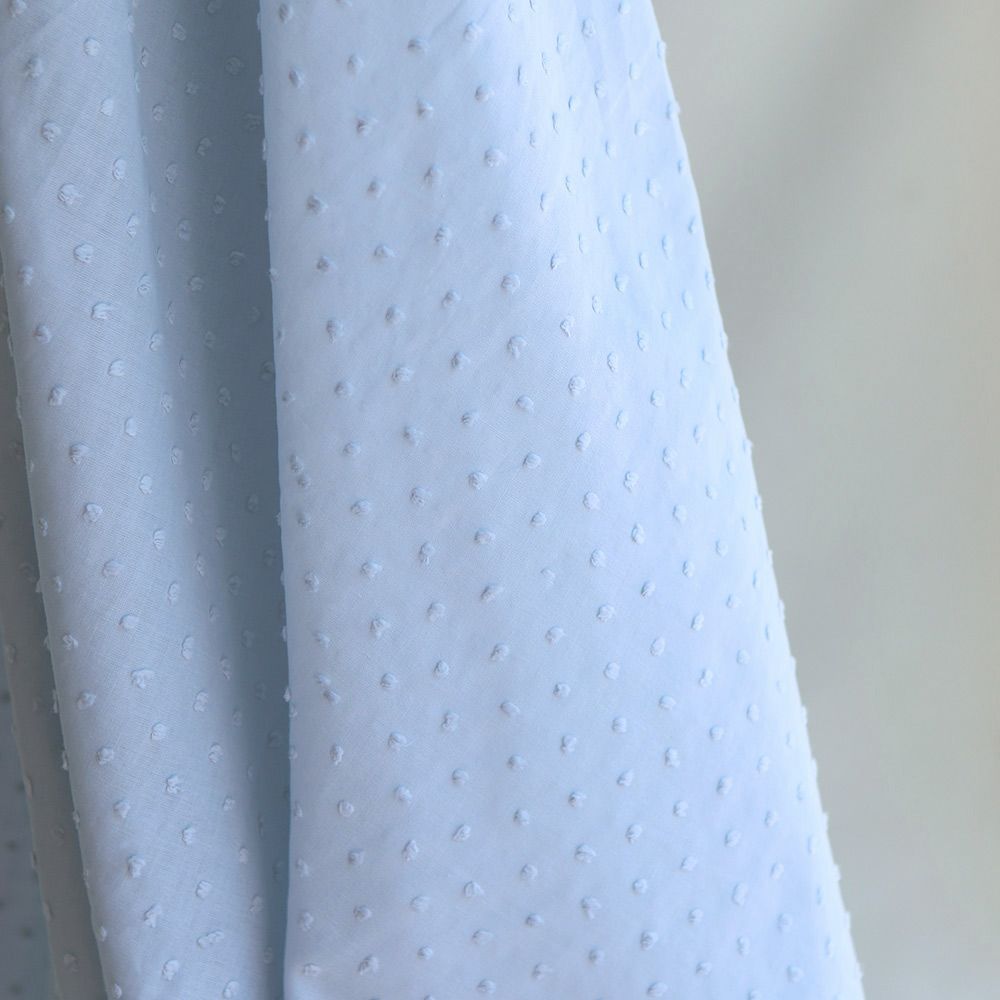 Plumetis de coton coloris gris perle