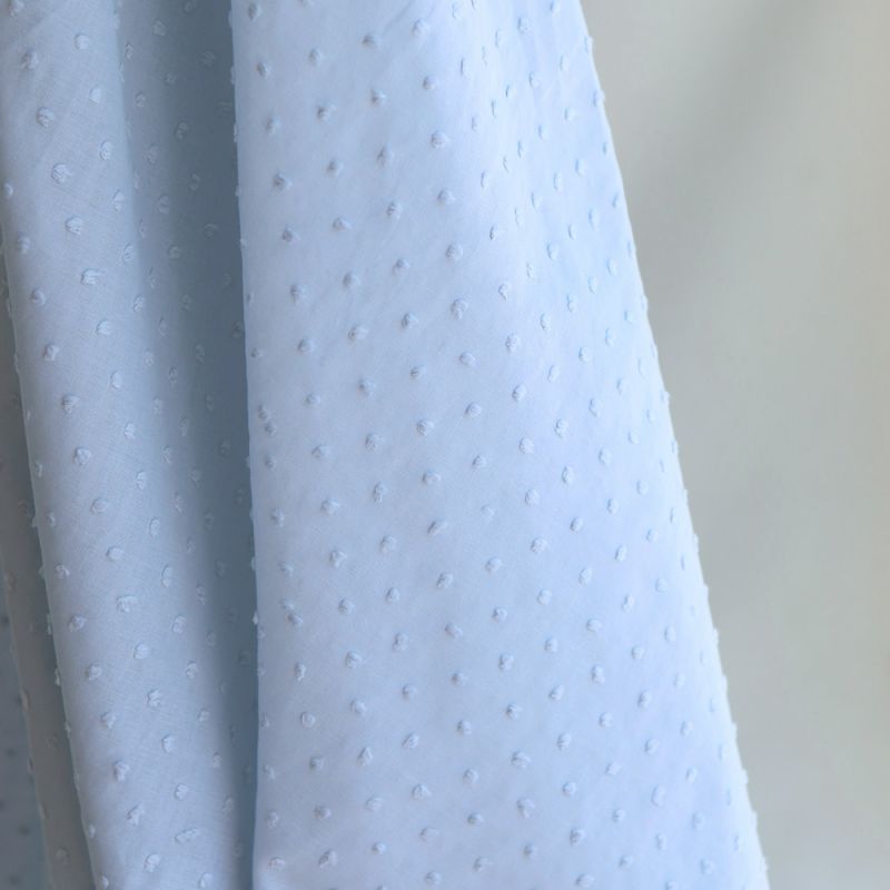 Plumetis de coton coloris gris perle