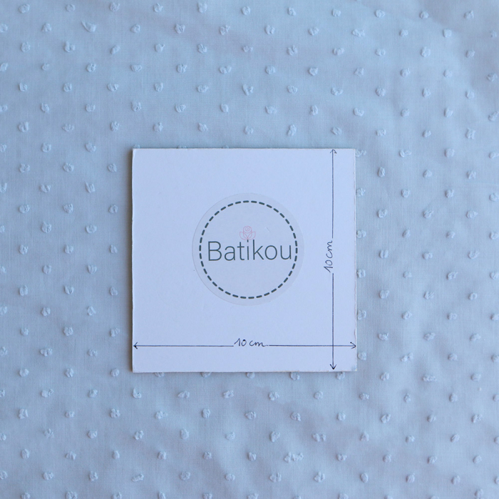 Plumetis de coton coloris gris perle