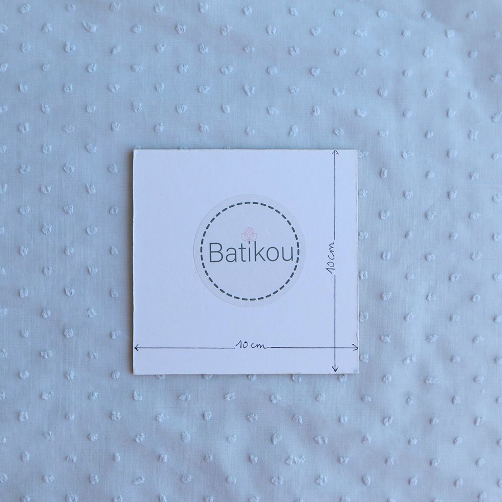 Plumetis de coton coloris gris perle