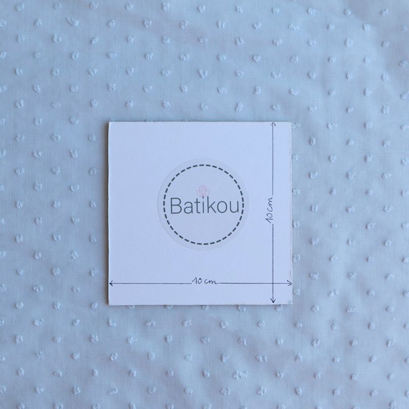 Plumetis de coton coloris gris perle