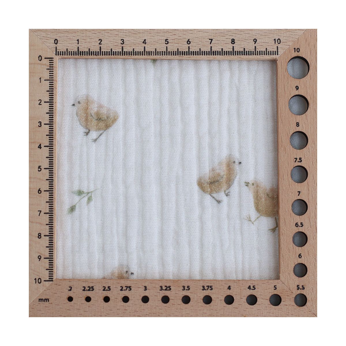 copy of Awa - Double gaze de coton motif fleuri tons naturels - vieux rose copy of Awa - Double gaze de coton motif fleuri tons naturels - vieux rose