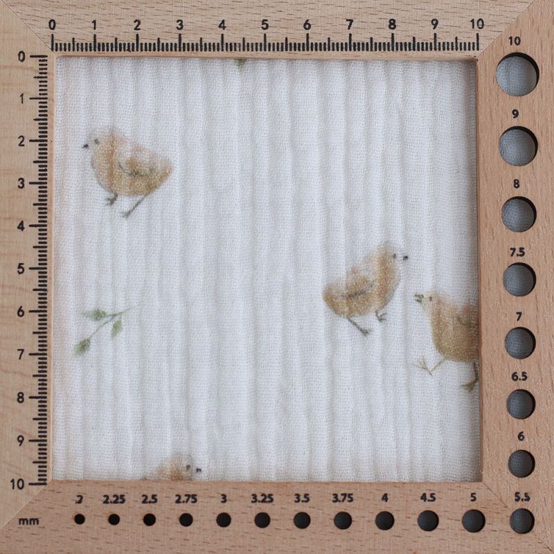 copy of Awa - Double gaze de coton motif fleuri tons naturels - vieux rose