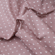 Plumetis de coton bicolore vieux rose