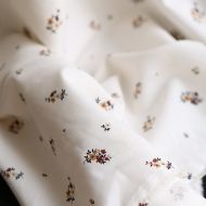 Laure - Popeline coton SWEET douce imprimé exclusif cuir ocre et noir