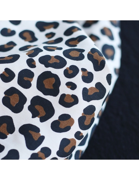 Lea - Viscose écru imprimé exclusif Graou