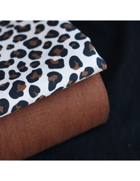 Lea - Viscose écru imprimé exclusif Graou