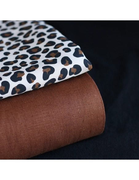 Lea - Viscose écru imprimé exclusif Graou