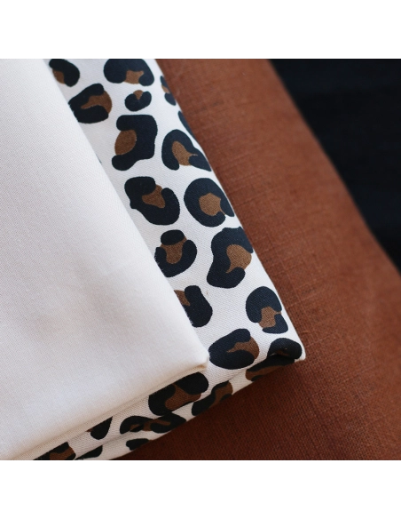 Lea - Viscose écru imprimé exclusif Graou