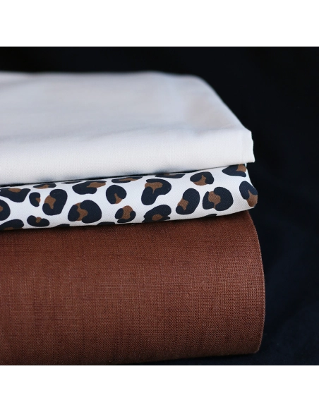 Lea - Viscose écru imprimé exclusif Graou