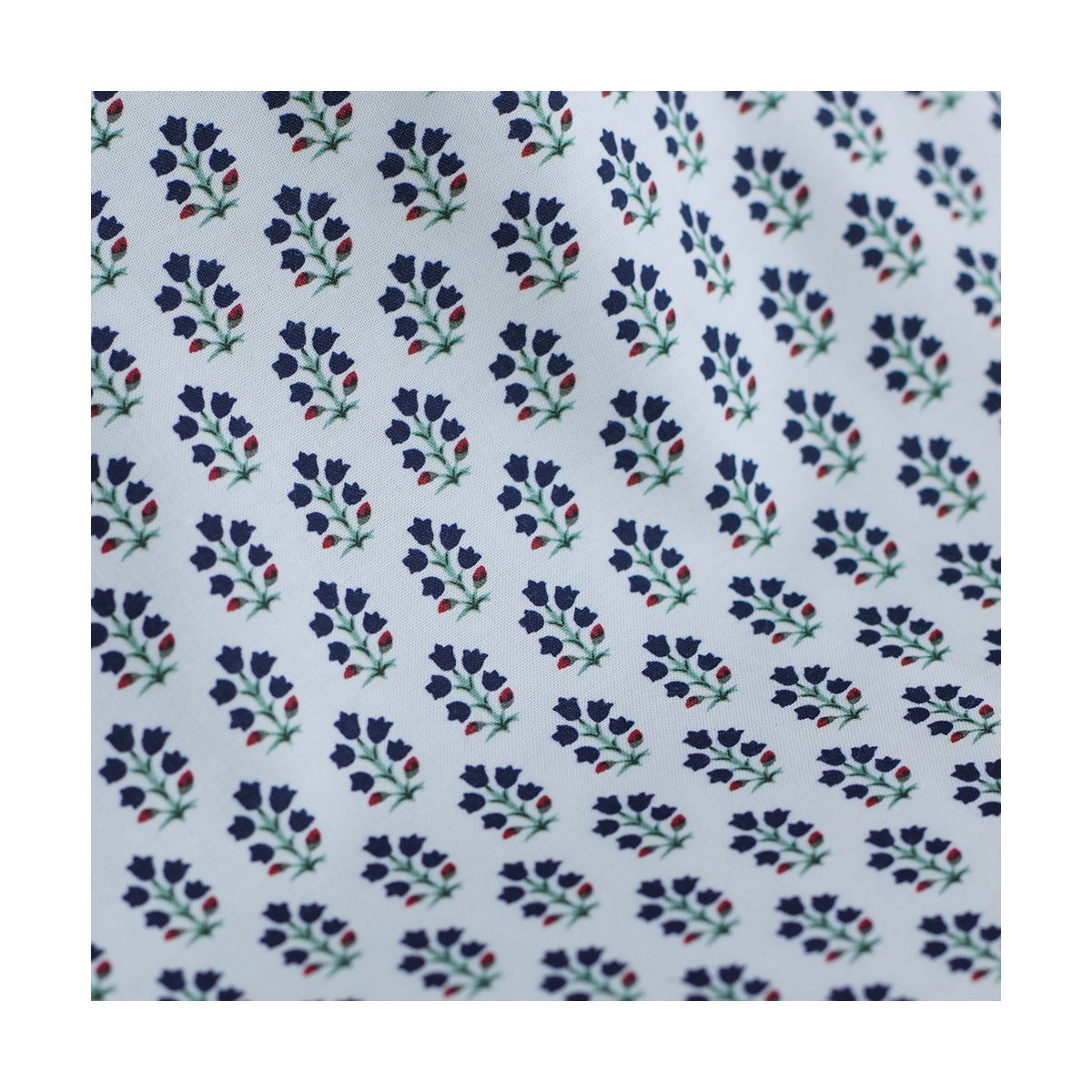 copy of Scarlett - Popeline douce coton organique fond ivoire fleuri bleu copy of Scarlett - Popeline douce coton organique fond ivoire fleuri bleu
