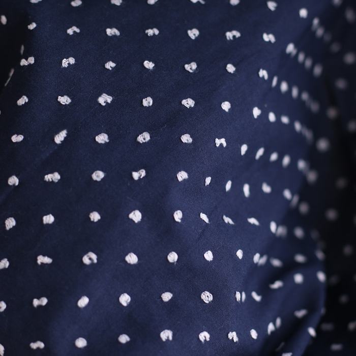 copy of Plumetis de coton bicolore vert d'eau