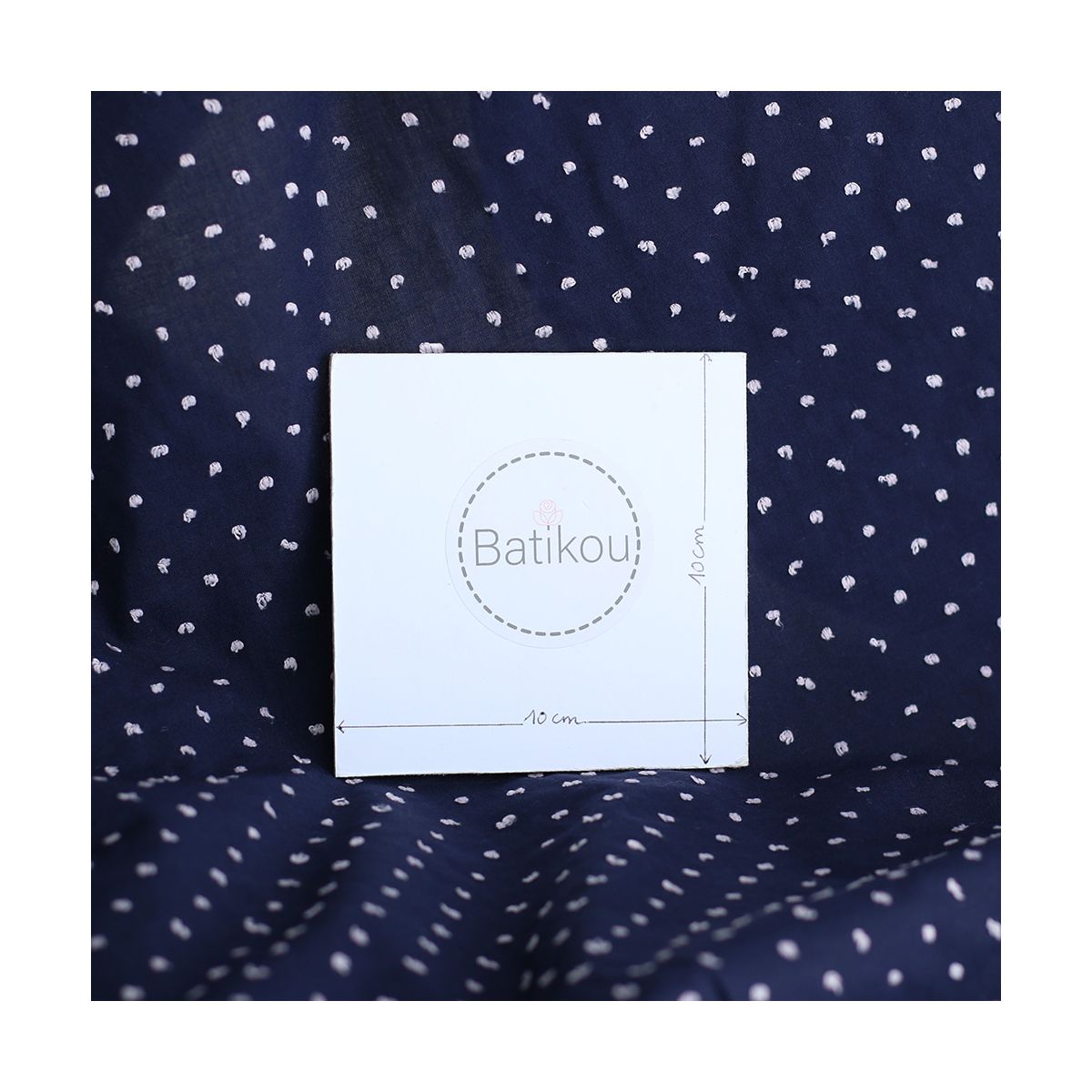 copy of Plumetis de coton bicolore vert d'eau