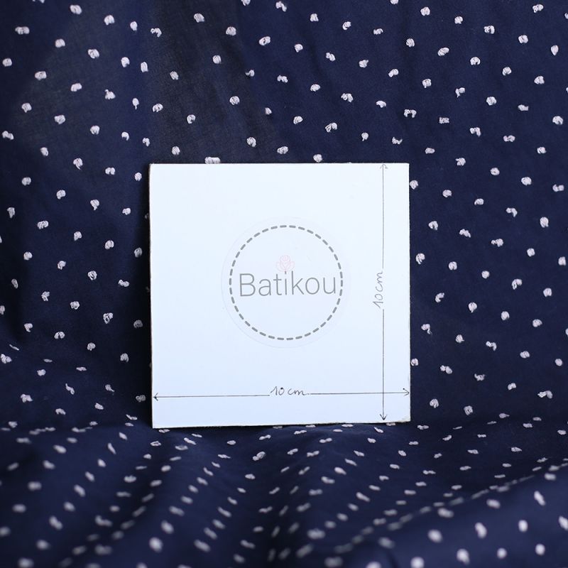 copy of Plumetis de coton bicolore vert d'eau