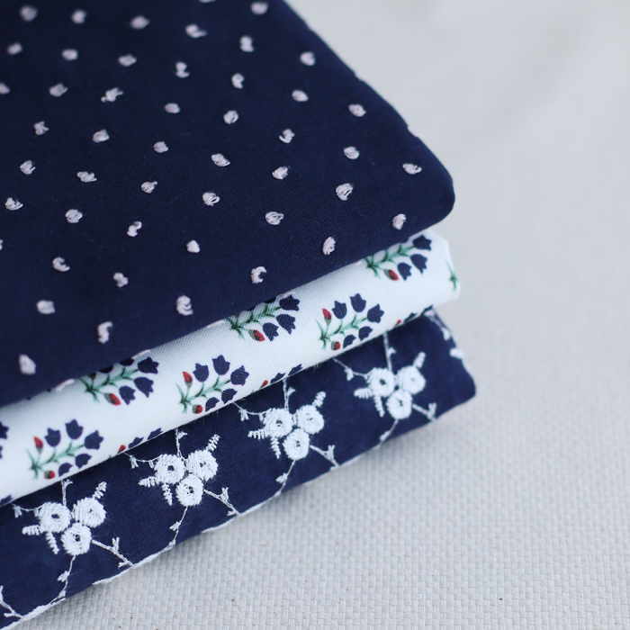 copy of Plumetis de coton bicolore vert d'eau