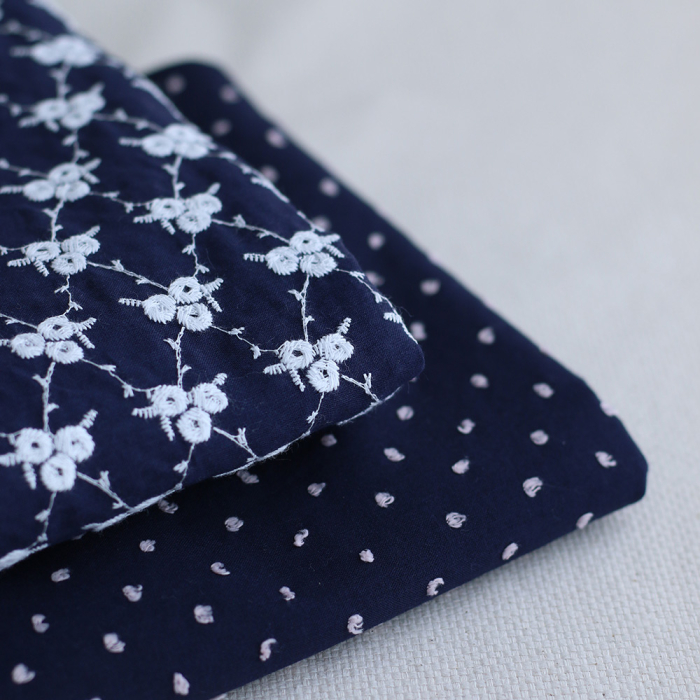 copy of Plumetis de coton bicolore vert d'eau