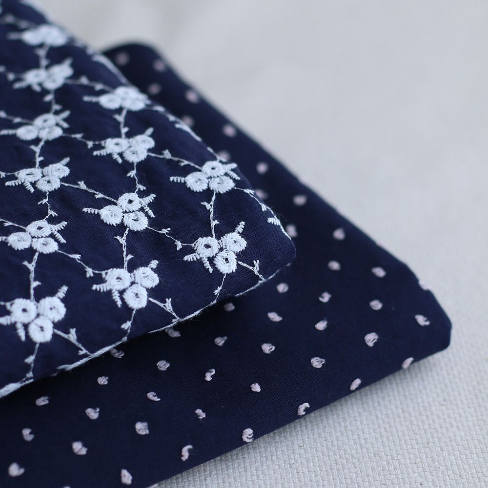 copy of Plumetis de coton bicolore vert d'eau