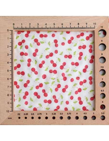 Cerise - Batiste de coton douce à imprimé rouge