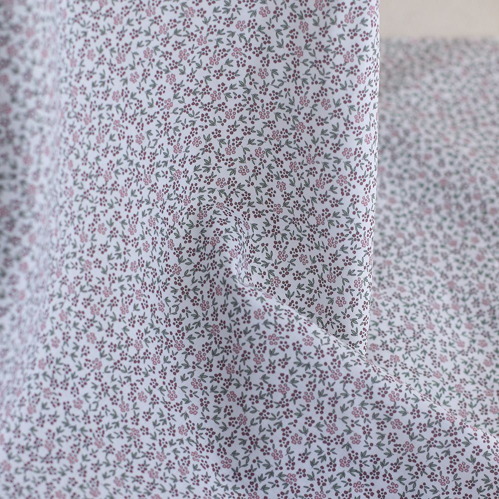 copy of Maelle - Batiste de coton douce à imprimé fleuri bleu