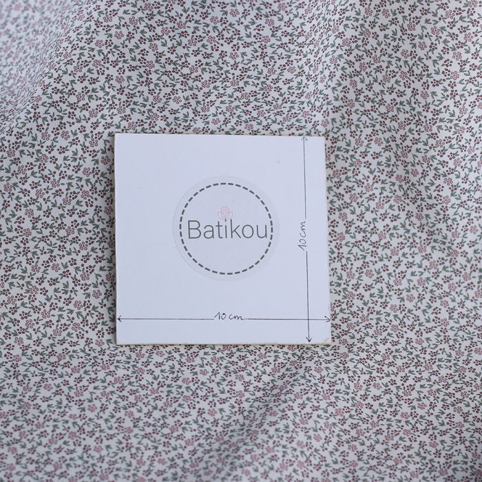 copy of Maelle - Batiste de coton douce à imprimé fleuri bleu