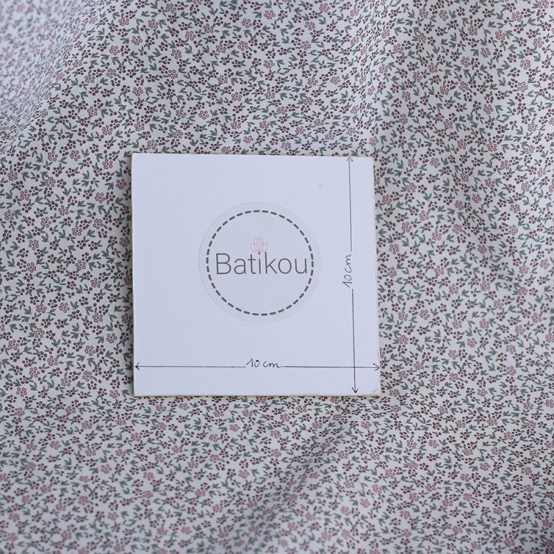 copy of Maelle - Batiste de coton douce à imprimé fleuri bleu