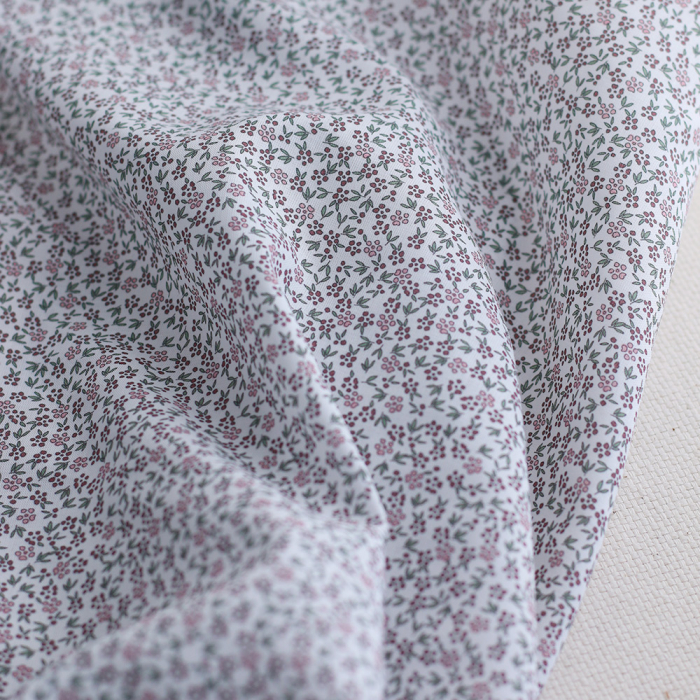 copy of Maelle - Batiste de coton douce à imprimé fleuri bleu