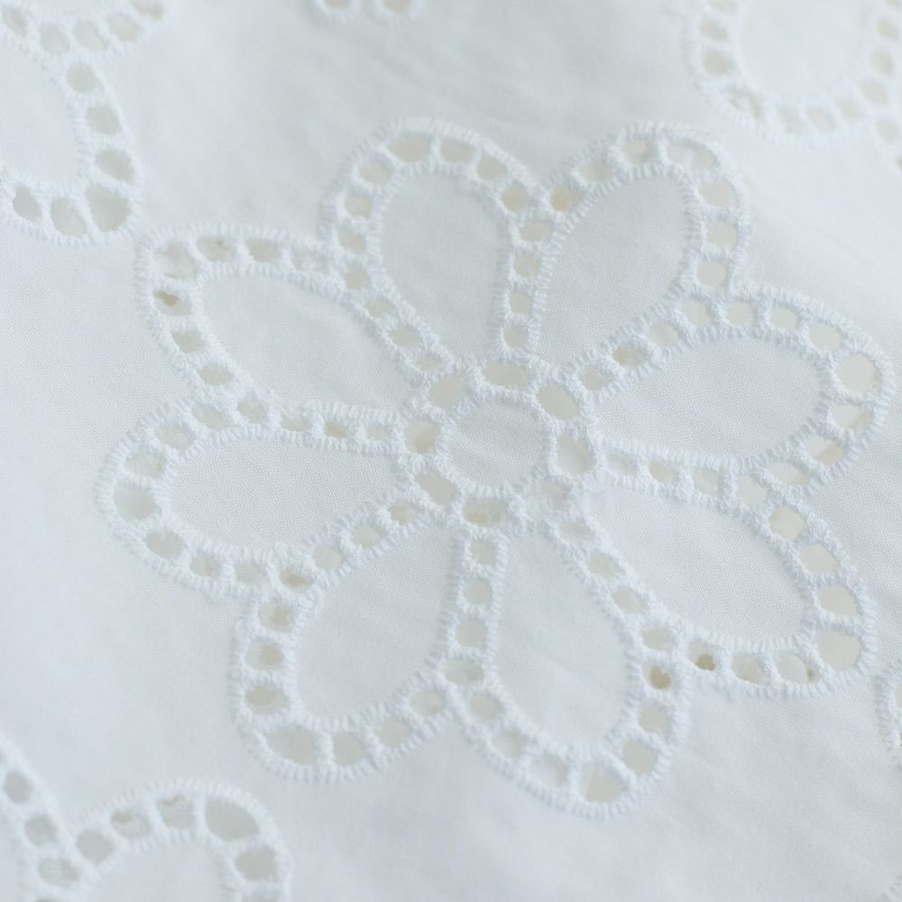 copy of Broderie anglaise plumetis de coton coloris blanc