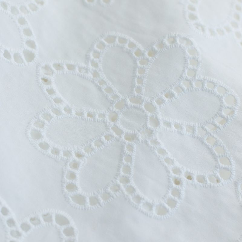 copy of Broderie anglaise plumetis de coton coloris blanc