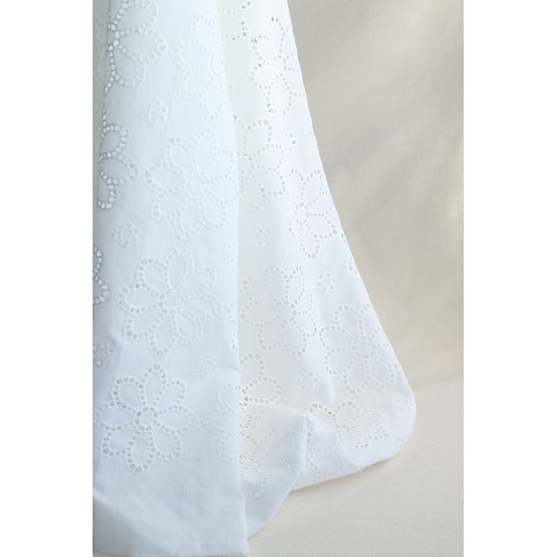 copy of Broderie anglaise plumetis de coton coloris blanc