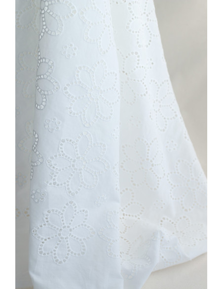 copy of Broderie anglaise plumetis de coton coloris blanc