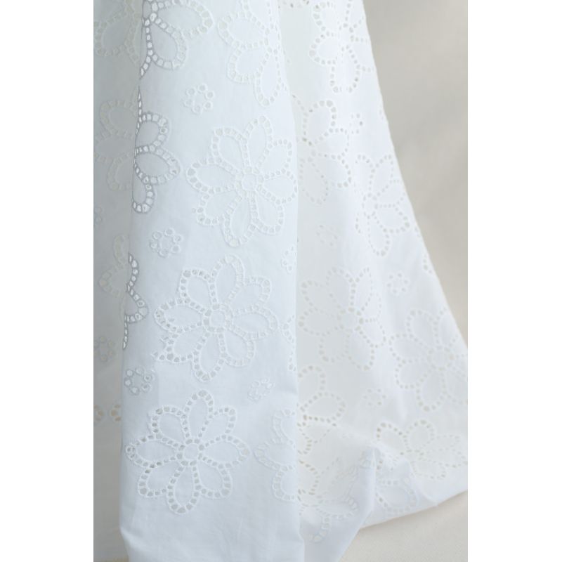 copy of Broderie anglaise plumetis de coton coloris blanc