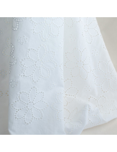 copy of Broderie anglaise plumetis de coton coloris blanc