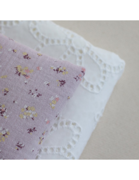 copy of Broderie anglaise plumetis de coton coloris blanc