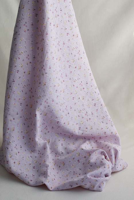 copy of Solea - Double gaze de coton coloris fond jaune pastel motif soleil