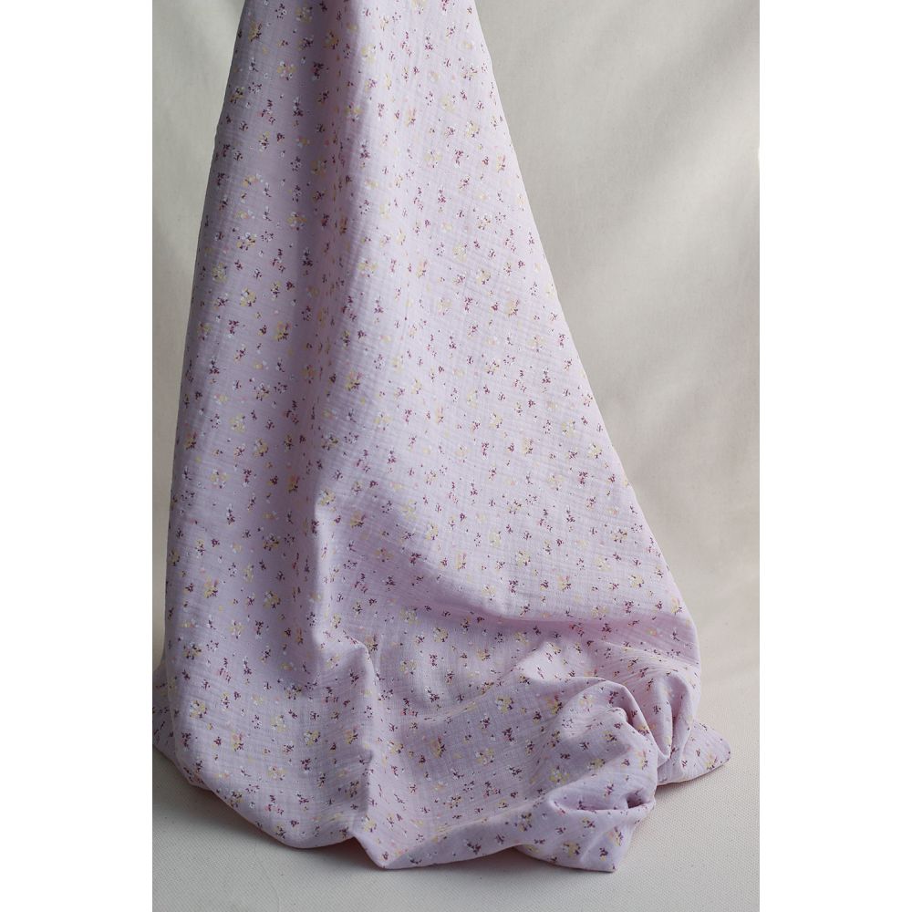 copy of Solea - Double gaze de coton coloris fond jaune pastel motif soleil