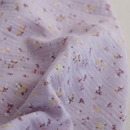copy of Solea - Double gaze de coton coloris fond jaune pastel motif soleil copy of Solea - Double gaze de coton coloris fond jaune pastel motif soleil