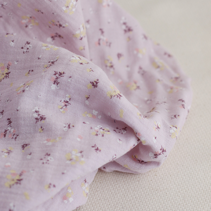 copy of Solea - Double gaze de coton coloris fond jaune pastel motif soleil