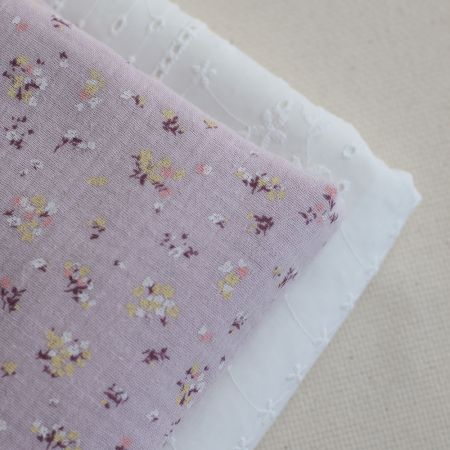 copy of Solea - Double gaze de coton coloris fond jaune pastel motif soleil copy of Solea - Double gaze de coton coloris fond jaune pastel motif soleil