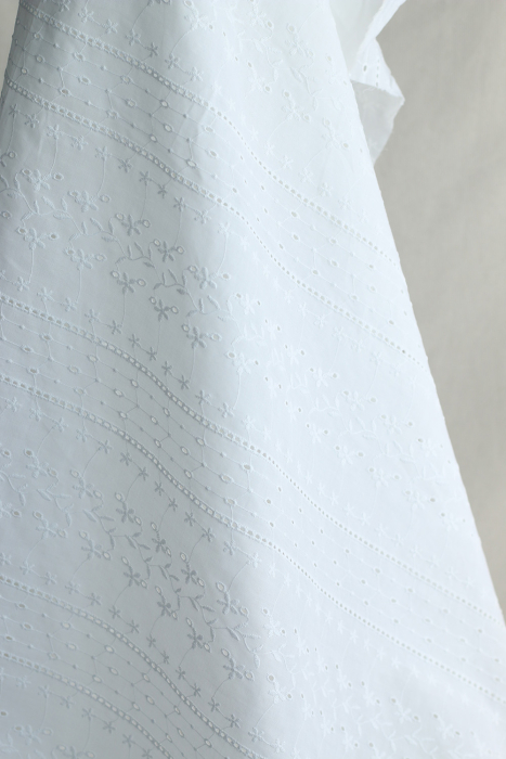 copy of Broderie anglaise plumetis de coton coloris blanc