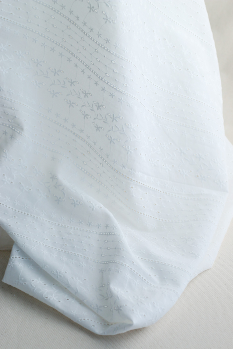 copy of Broderie anglaise plumetis de coton coloris blanc