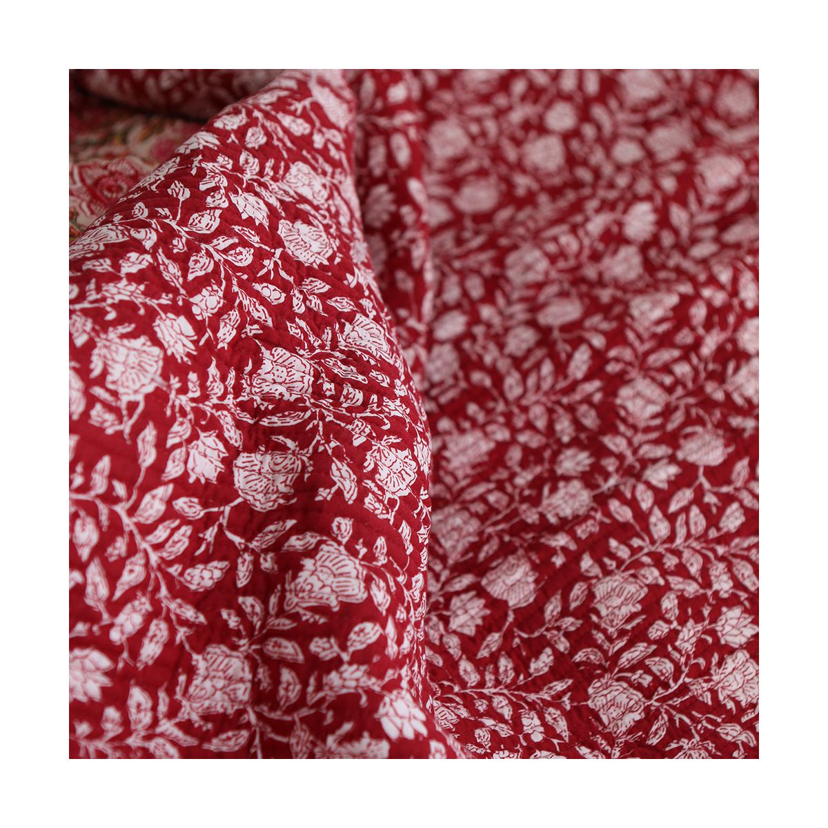 copy of Tissu indien matelassé double face coton hand block largeur 100cm copy of Tissu indien matelassé double face coton hand block largeur 100cm