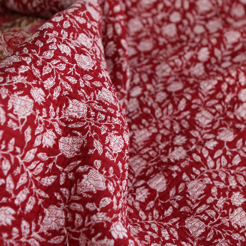 copy of Tissu indien matelassé double face coton hand block largeur 100cm