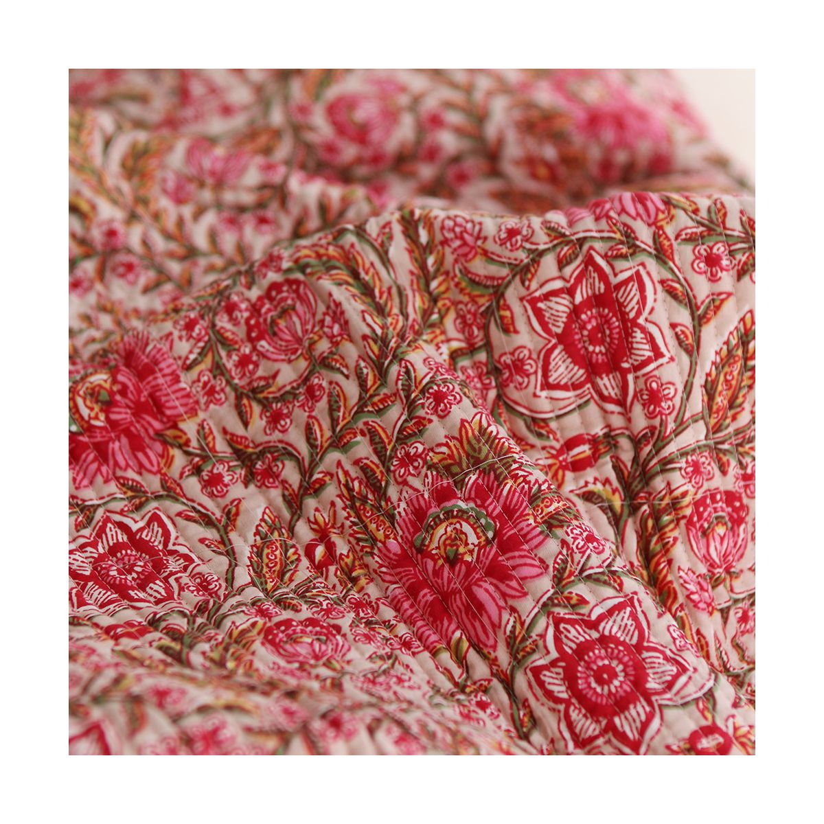 copy of Tissu indien matelassé double face coton hand block largeur 100cm copy of Tissu indien matelassé double face coton hand block largeur 100cm