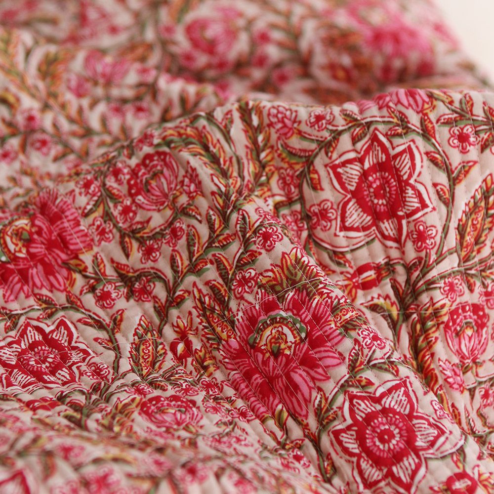 copy of Tissu indien matelassé double face coton hand block largeur 100cm