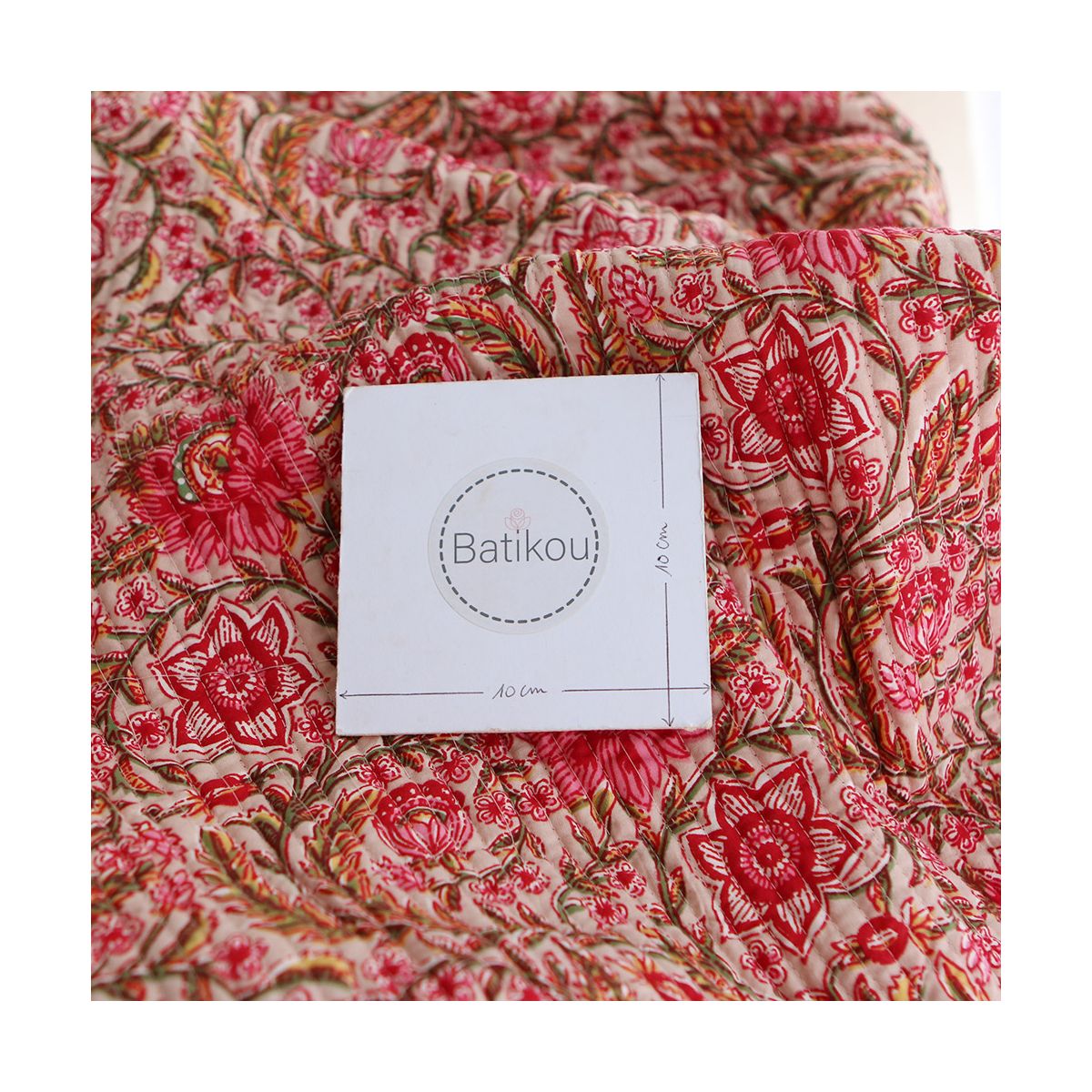copy of Tissu indien matelassé double face coton hand block largeur 100cm copy of Tissu indien matelassé double face coton hand block largeur 100cm